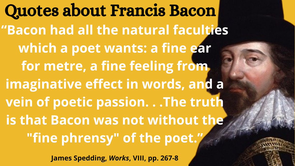 Francis Bacon was a Poet #FrancisBacon #Shakespeare #Poetry #Spedding