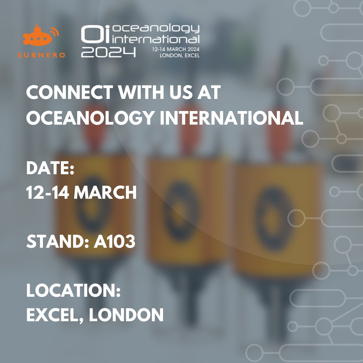Find us at <a href="/OceanologyIntl/">Oceanology International</a> at stand A103 to hear about the latest innovations we've been working on in the realm of underwater #wirelesscommunication. From cutting-edge developments to an upcoming #productlaunch, we have something in store for you. Stay tuned for more updates!
