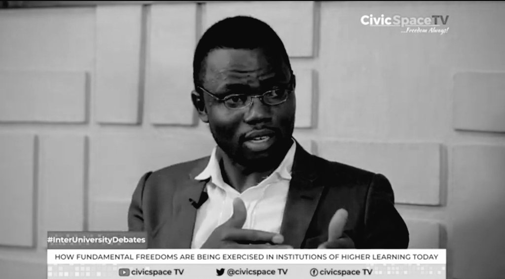 When President KagutaMuseveni & group started 'shaking' this country,they were still students meaning that when they took over Government,they knew that they had to give spaces to young people.' @CadreVictor on
#InterUniversityDebates 
@CivicSpaceTV
Link:youtu.be/F-bQV1vXLxA