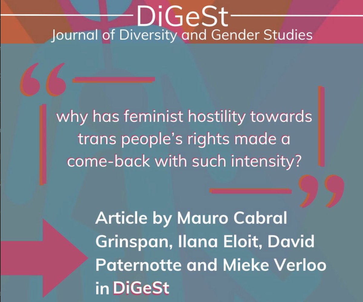 Cabral Grinspan, Eloit, Paternotte &amp; Verloo explore the concept T*rfness and its variaties in their article.

Read more in DiGeSt 's issue on "Varieties of T*rfness", coedited by
<a href="/MCabralGrinspan/">Mauro Cabral Grinspan</a> , Ilana Eloit, David Paternotte &amp;
<a href="/miekeverloo/">Mieke Verloo</a> 

👉 digest.ugent.be/article/id/900…