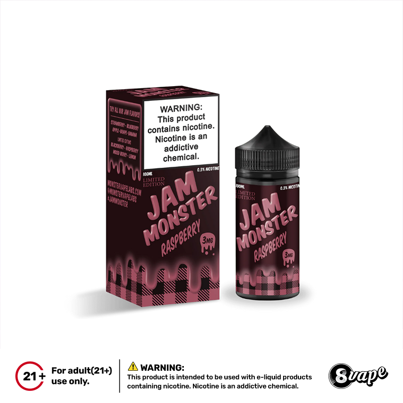 EightVape's tweet photo. Indulge in Jam Monster Raspberry
https://t.co/spdCgttOgA
🍇 Fresh-picked raspberries
🍞 Toasted flavor
👌 Limited-time exclusive sweetness
💨 75/25 VG/PG, 0MG-6MG Nic
📦 100ml bottle
#JamMonster #RaspberryFlavor #vapejuice #ejuice #eliquid #flavors🍓 https://t.co/gBsd4wADUL