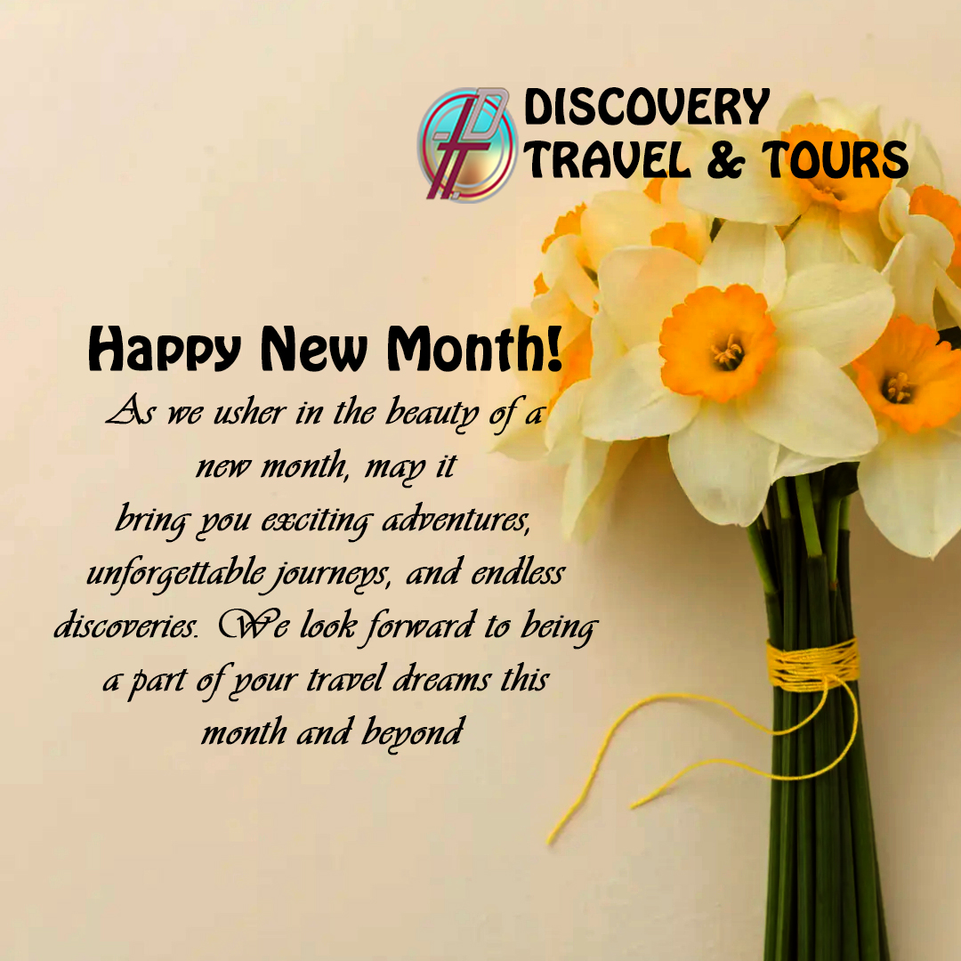 With love from us to the best set of customers we can ever have, you being one of them, may your month be filled with happiness. Thanks for being a part of us. Happy new month.

#newmonth #travelagency #flights #visaconsultants