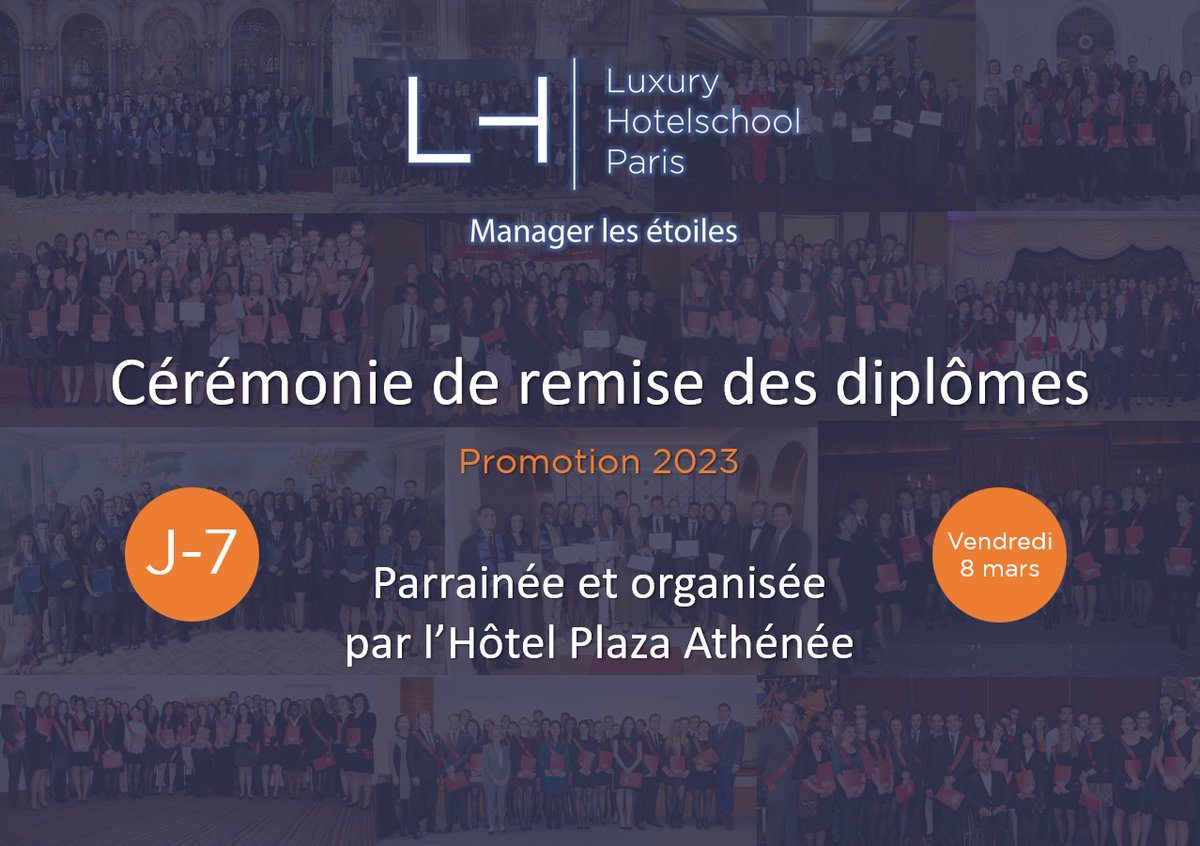 🎓 𝐆𝐫𝐚𝐝𝐮𝐚𝐭𝐢𝐨𝐧 𝐃𝐚𝐲 𝐃-𝟕 ⭐

✨ L’événement se tiendra dans le somptueux Salon #HauteCouture du #palace #PlazaAthénée, Avenue Montaigne à Paris, écrin du #luxe français.

#LuxuryExperience #EcoleHoteliere #Luxury #LuxuryHotelschool #Bachelor #Master