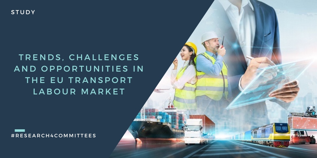 Our recent study looks at trends, challenges and opportunities in the #EUtransportlabourmarket. Focusing on the #transport modes: road🚚, automotive, rail🚝, maritime🚢, inland waterways ⚓ and air transport ✈️: bit.ly/3IeYeXl #Research4Committees @EP_Transport