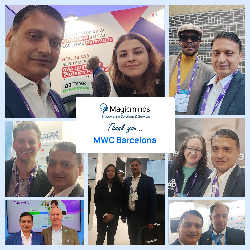 Wow, what a thrilling experience at MWC Barcelona, Spain event! 🤩🚀
A huge shoutout to Vipin Gupta, Director of Business Development at Magicminds, for creating a buzz there.

Stay tuned for more opportunities at upcoming events! 🌟💥

#MWCbarcelona #BarcelonaEvents #magicminds