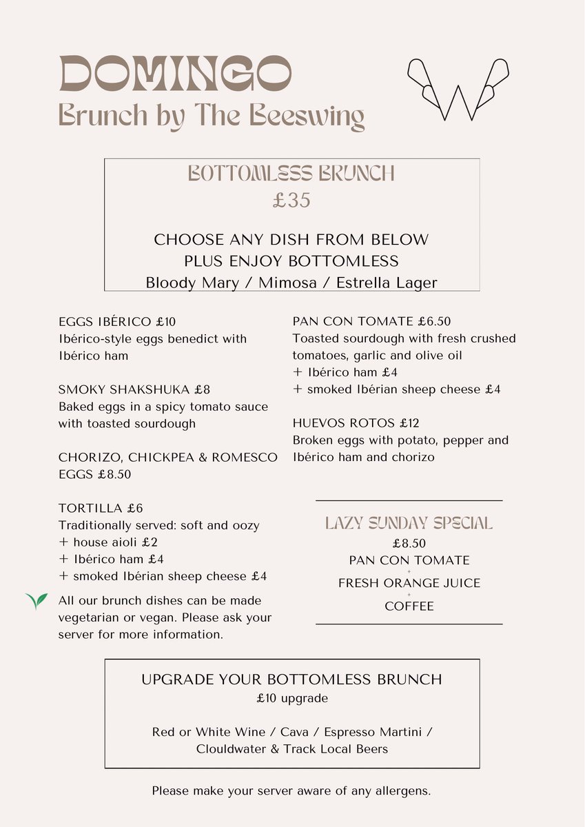 New Brunch &amp; Bottomless option This Sunday 10:30-5pm
BOOK HERE: beeswingwine.co.uk 
#manchester #manchesterbrunch #bottomlessbrunch #kampus #domingo