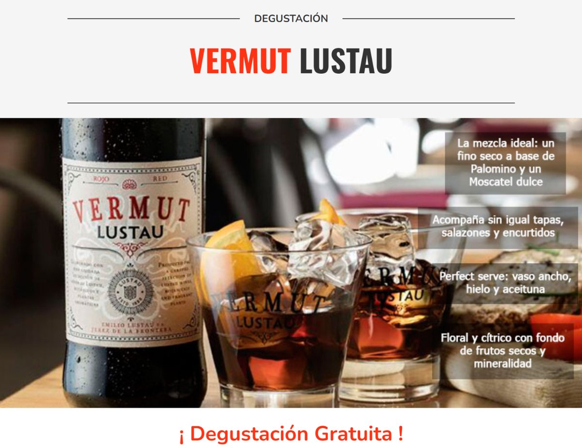 ¡Degustación Gratuita! Descubre el excepcional carácter del Sur con nuestro Vermut Blanco de Lustau. Sabroso, sedoso y único. 🍷 Ven este Viernes 1 de Marzo a nuestras Tiendas TomeVinos. ¡No te lo pierdas! 🎉 #Vermut #Degustación #TomeVinos