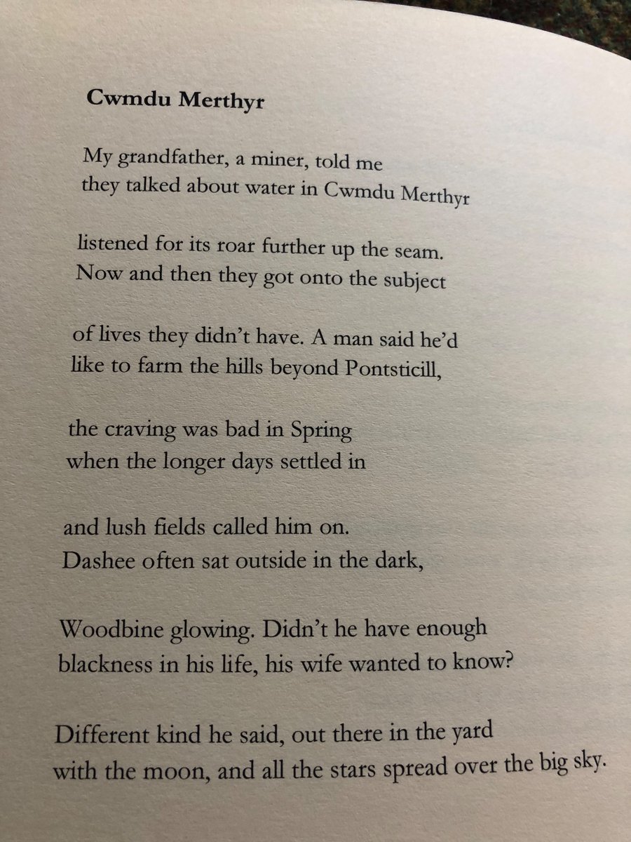 Happy St David’s Day. Thinking about my grandfather - I called him Dashee, who came home and drank his tea with the soot still on him. This one’s from Spill @FlarestackPoets