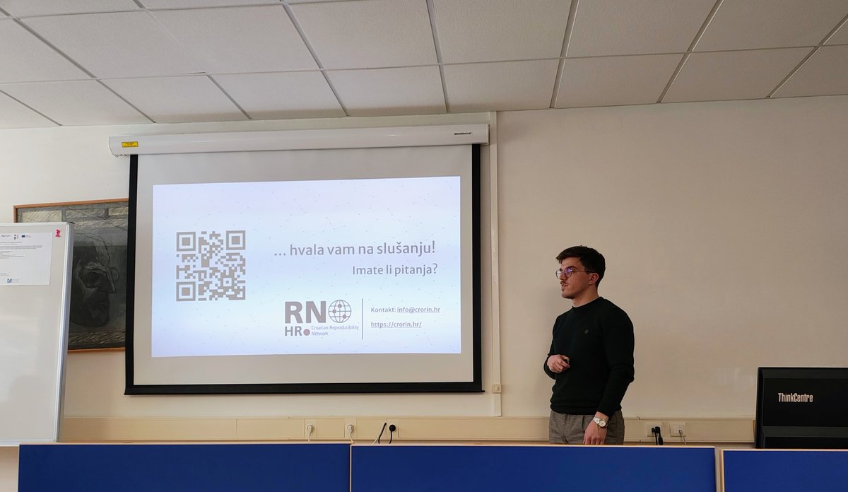 Croatian Reproducibility Network (@crorepro) on Twitter photo Happy to have presented our work to students of communicology within the <a href="/tocnosti65658/">Provjera točnosti informacija o zdravlju</a> #factchecking project. We also took the opportunity to educate them about #reproducibility. Thanks to <a href="/mefst_hr/">University of Split School of Medicine</a> <a href="/HrUnist/">University of Split</a> for hosting us! Happy to have presented our work to students of communicology within the <a href="/tocnosti65658/">Provjera točnosti informacija o zdravlju</a> #factchecking project. We also took the opportunity to educate them about #reproducibility. Thanks to <a href="/mefst_hr/">University of Split School of Medicine</a> <a href="/HrUnist/">University of Split</a> for hosting us!