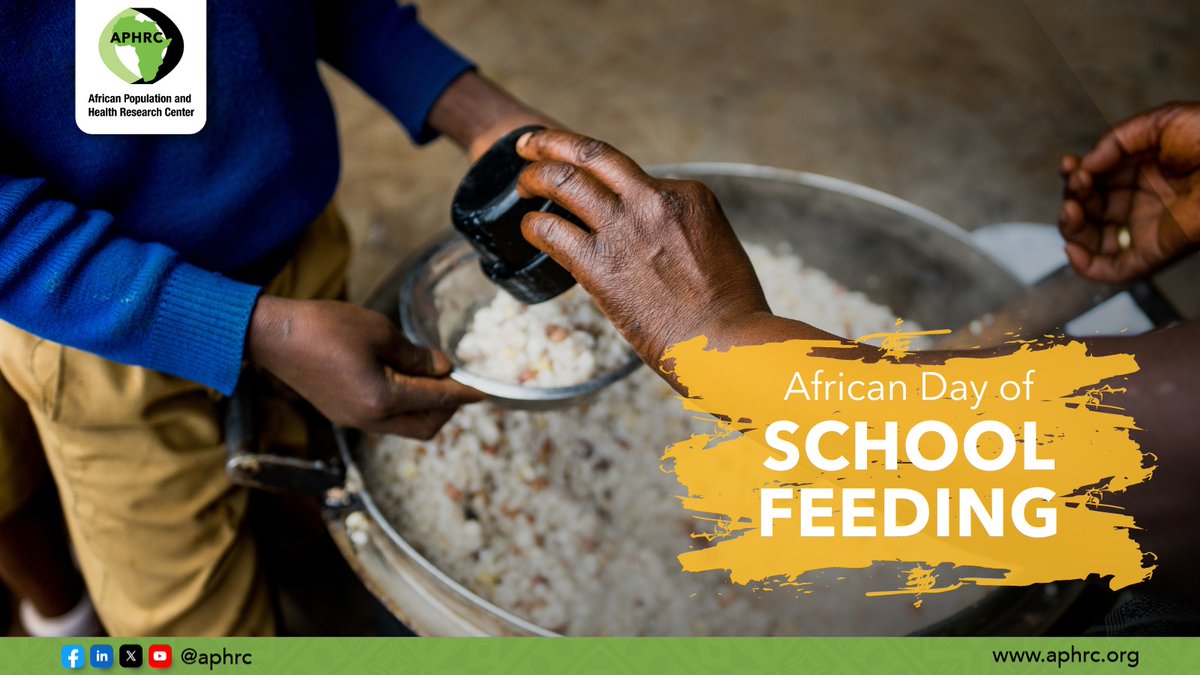 School-aged kids spend 75% of the year in school & take over 1/2 of their daily meals there. Schools are key in fighting malnutrition.

Prioritizing access to food in schools will ensure every child's #Right2Food is realized.

#WeAreAfrica #IAmAPHRC #AfricaDayOfSchoolFeeding