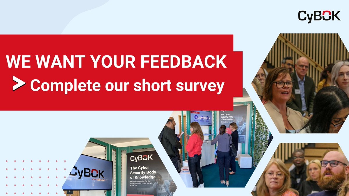 cy_bok's tweet image. 🌟 Share your insights in our quick survey. 

Your feedback helps make CyBOK better for everyone.

Complete the survey in just 5 minutes: forms.office.com/e/ksgDuYdkYc

Thank you for shaping the future of cybersecurity education with us! 🚀 #Cybersecurity #education