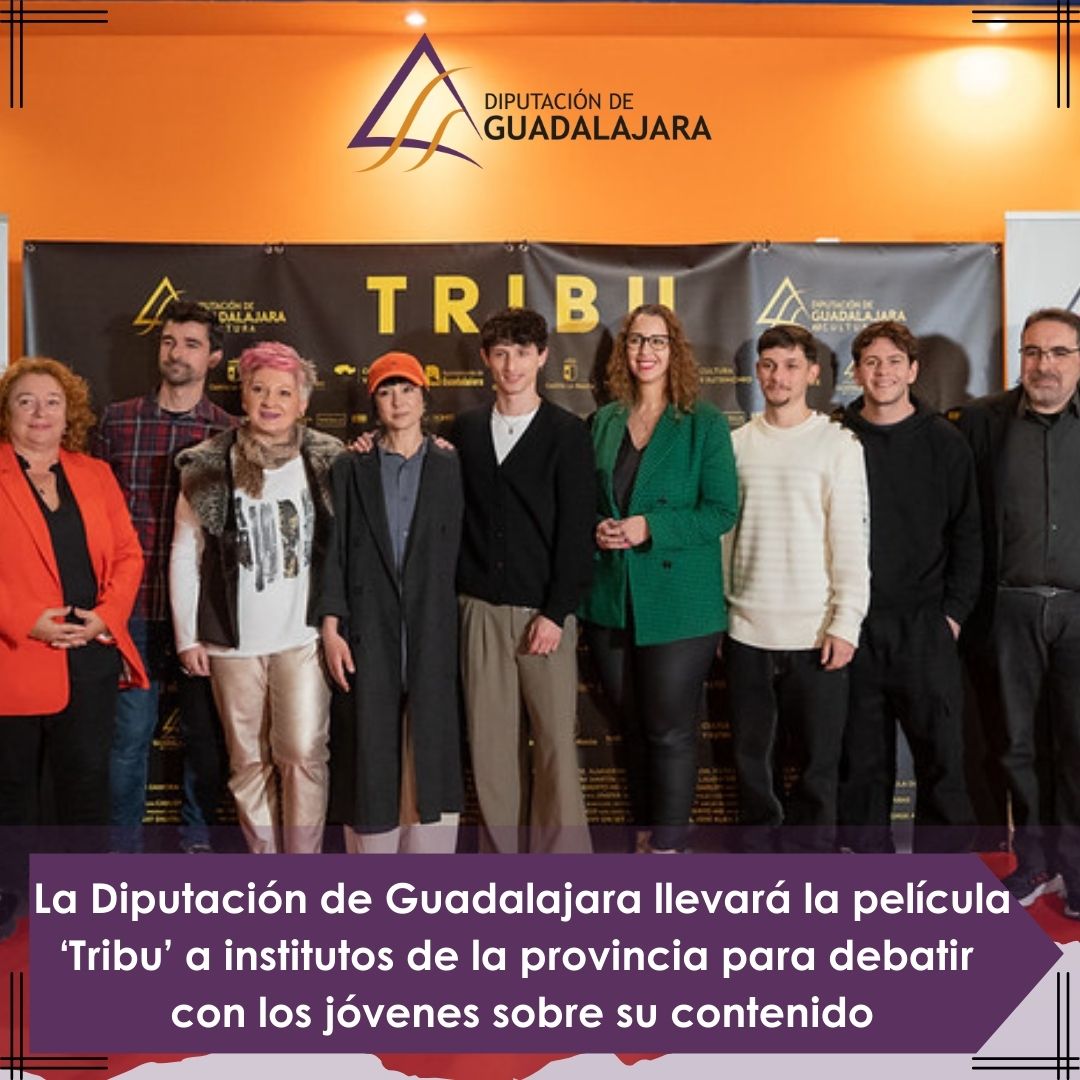 🤝<a href="/dipuguadalajara/">Diputación de Guadalajara</a> y el equipo de producción de ´Tribu´ llevaremos esta cinta a institutos de la provincia, donde se proyectará y se debatirá con los alumnos en torno a su contenido.

🎞️Así lo anunció ayer la diputada de Cultura, Rosa María García, en su estreno en @cinesguada.