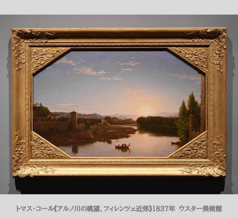 フィレンツェ街角の風景ドアノック油絵F25