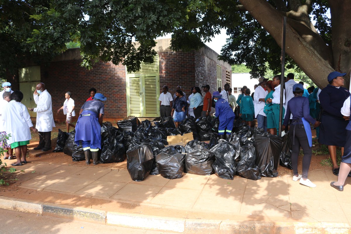 PGH consistently takes part in the national clean-up campaign. Today the hospital was joined by the Health Professions Authority of Zimbabwe and the Nurses Council of Zimbabwe.
