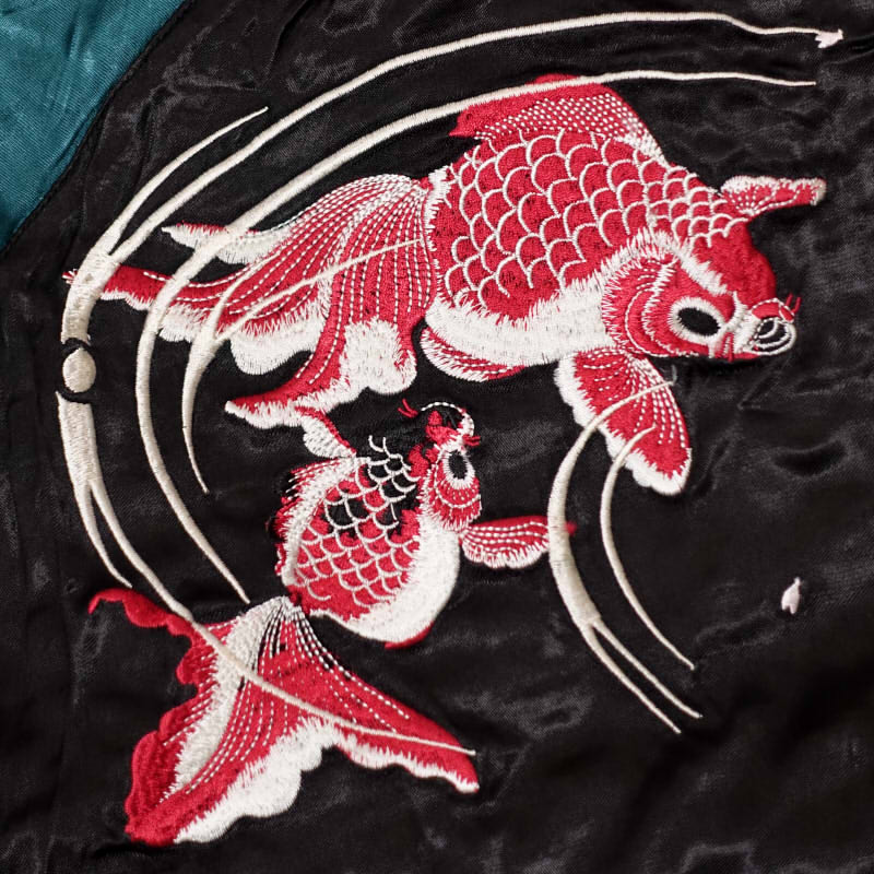 双龍 ドラゴン刺繍 コーデュロイ スカジャン 古着 双龍 ドラゴン刺繍 コーデュロイ スカジャン 古着
