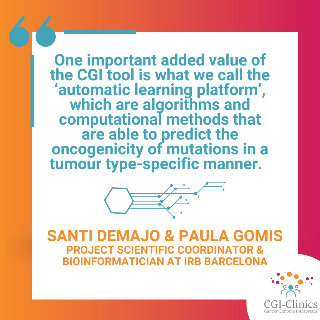 CGIclinics's tweet photo. The CGI tool is able to analyse mutations obtained when sequencing tumours in hospitals, taking into account the tumour type of the sample as different mutations may be targeted with different drugs. #AutomaticLearning #AI #Oncology https://t.co/J1vyG9Dhpq