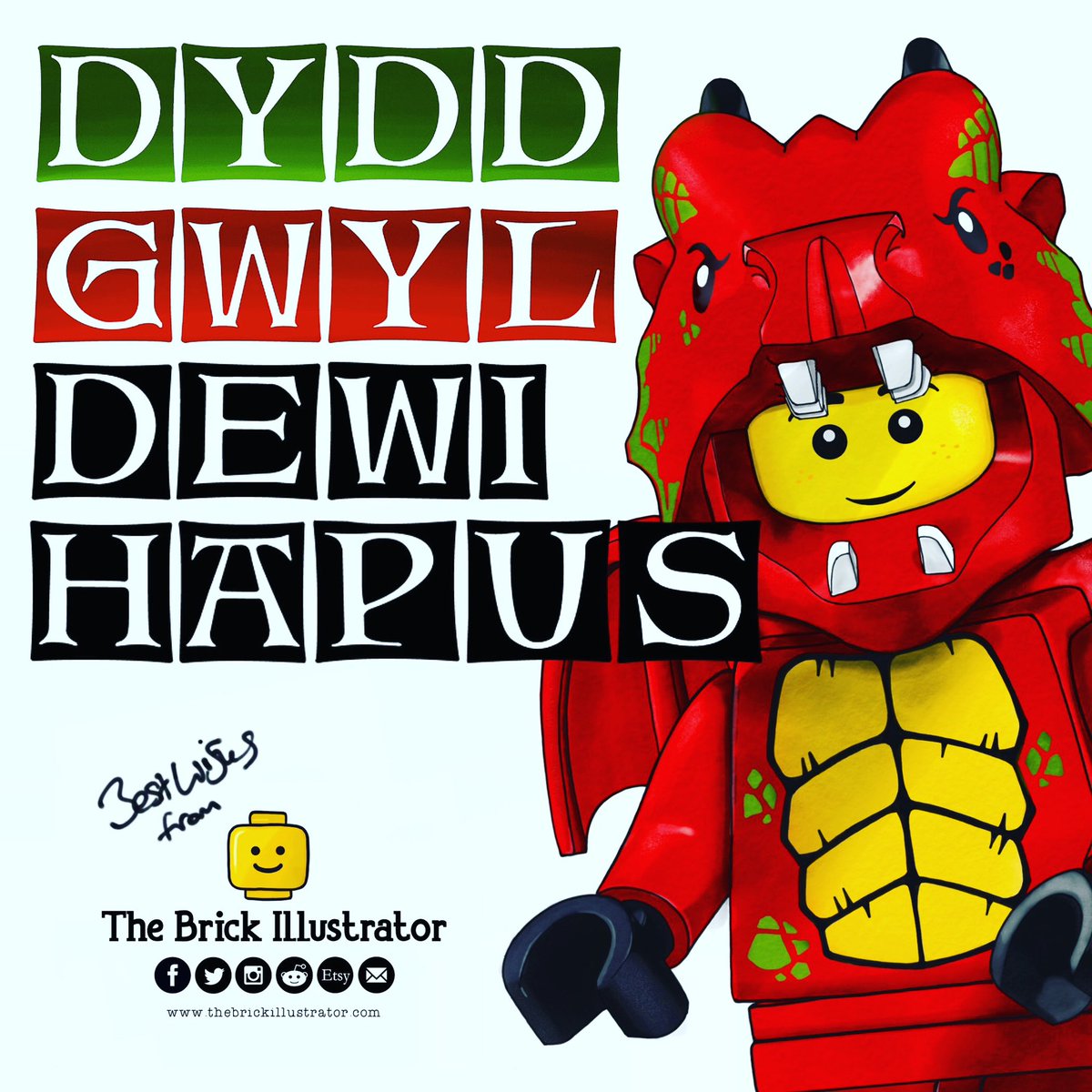 Dydd Gwyl Dewi Hapus! #wales #visitwales #dyddgwyldewi #dyddgwyldewihapus #welshlego #cymru #lego #legominifigures #legolovers #legoart #legoartist #legoartistry #legoarts #legoartwork #iPadProart #ApplePencilart #adobefresco #brickart #legominifigure