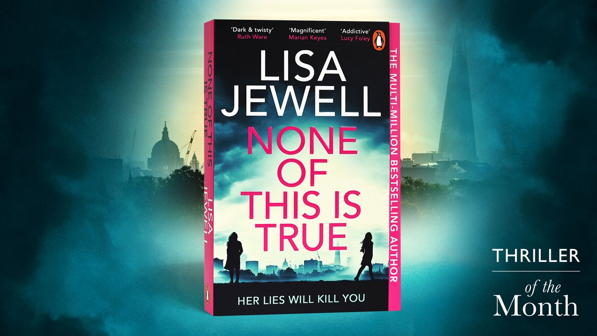 A podcaster's life threatens to unravel when she allows her 'birthday twin' to inveigle their way into her life in our devastatingly dark psychological Thriller of the Month, <a href="/lisajewelluk/">Lisa Jewell</a>'s None of This is True: bit.ly/4bSPSSX #BOTM
