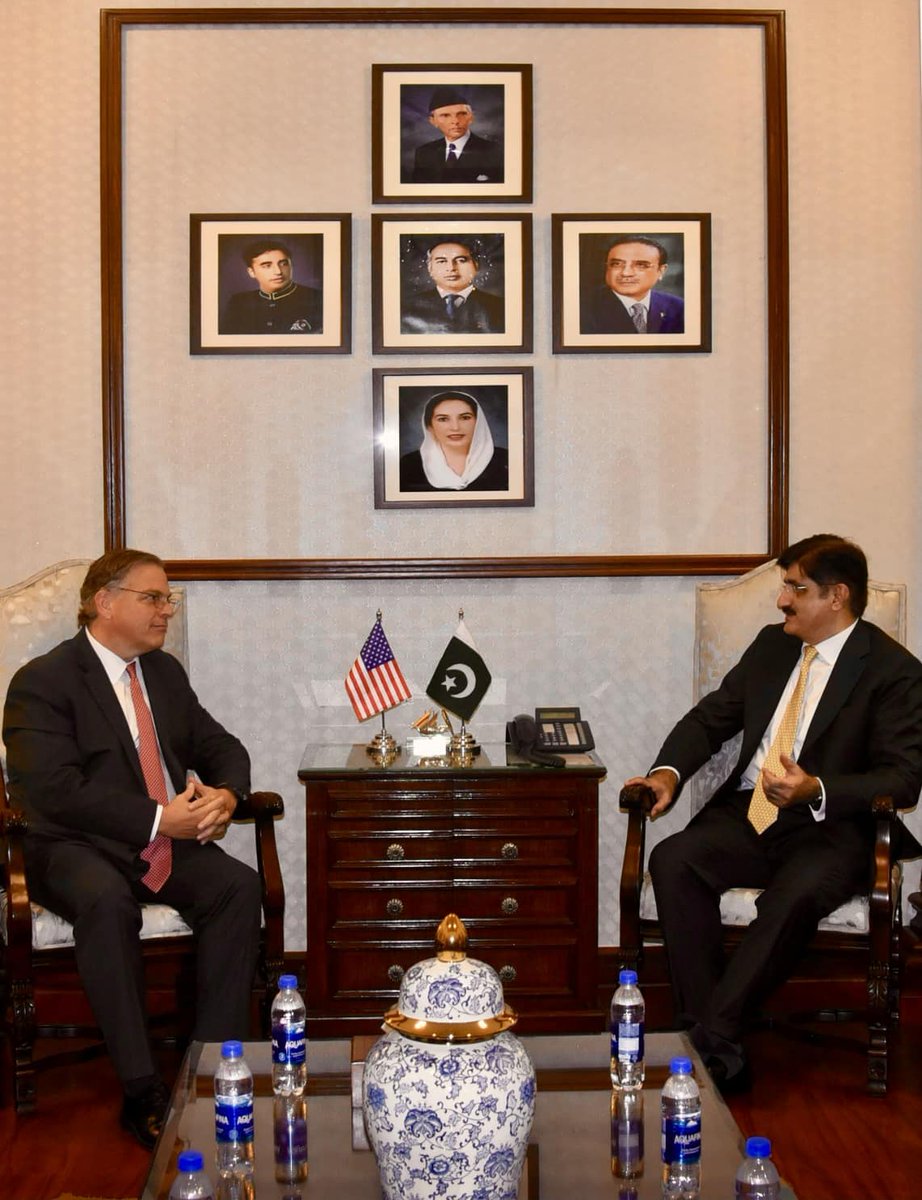 This morning Ambassador Blome met newly elected Chief Minister of Sindh Syed Murad Ali Shah. Discussions centered on economic cooperation and U.S. support for projects in Sind. The Ambassador highlighted the U.S. commitment to fostering entrepreneurship and continuous efforts