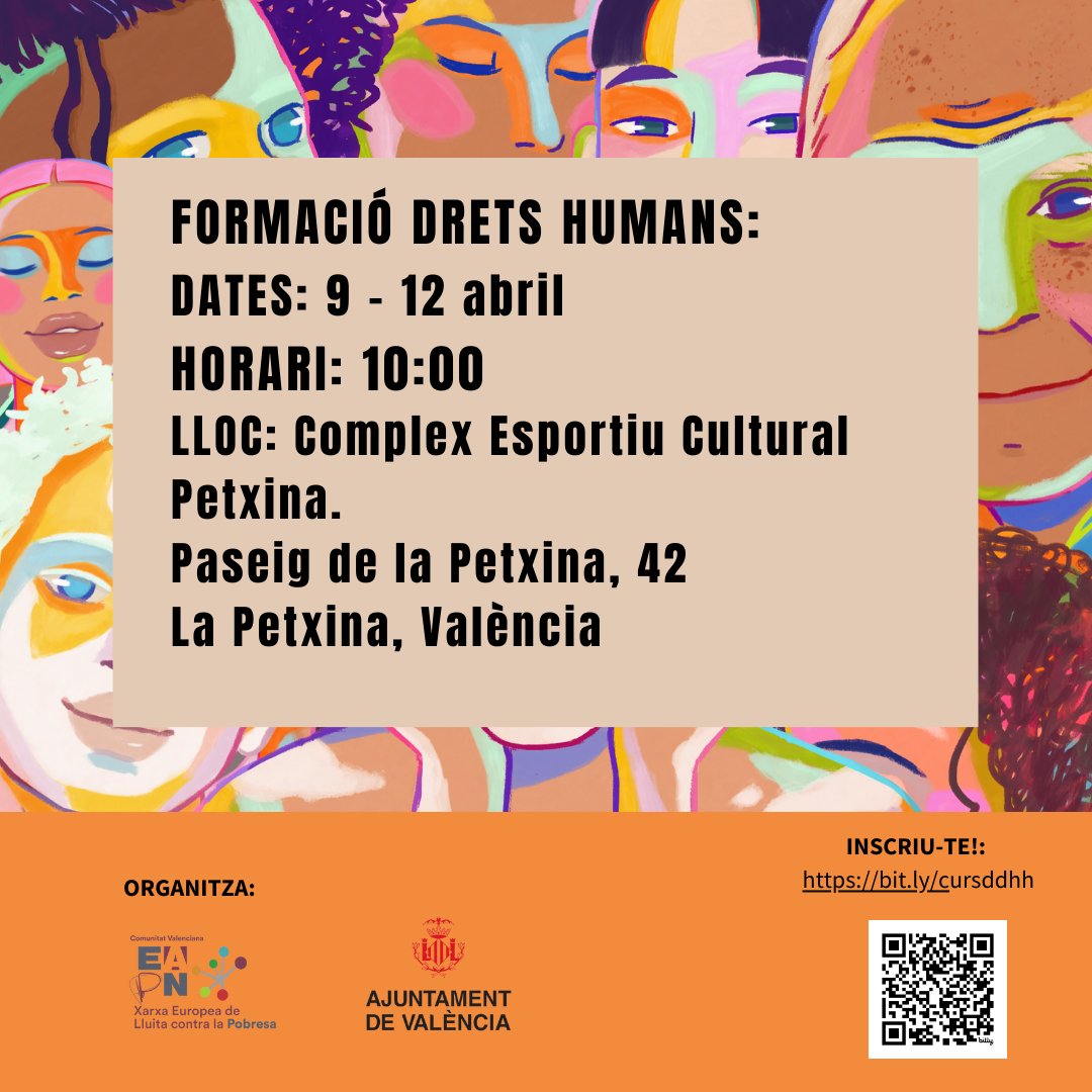 i continuem amb les edicions del curs de #DDHH que organitzem amb el <a href="/IgualtatVLC/">Igualtat - València</a> !!

🤗Teniu l'oportunitat de formar-vos amb professionals de diferents entitats, que us donaran una visió global d'una gran diversitat de realitats. 

Ací trobareu les tres properes edicions

⬇️⬇️