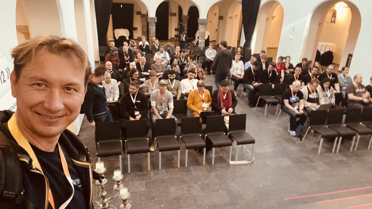 #touchdown many new people to join the #typo3 community. #kudos to <a href="/WebCampVenlo/">WebCampVenlo</a> and the team making this possible 🧡🍀🎉