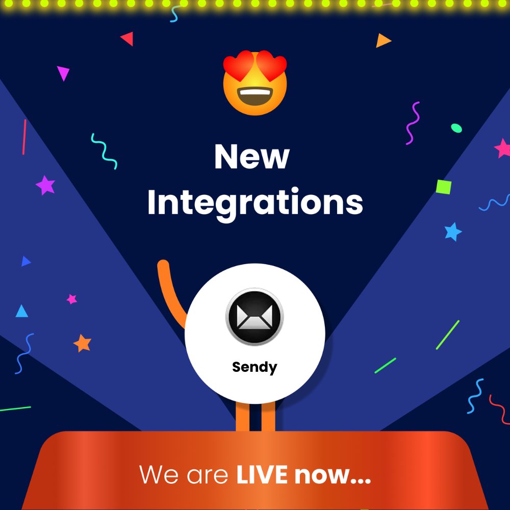 Now integrate @getSendy with 1100+ apps with just one click using Integrately! And because it's so easy to use, you'll be up and running in no time. #1ClickIntegrations #NoCode