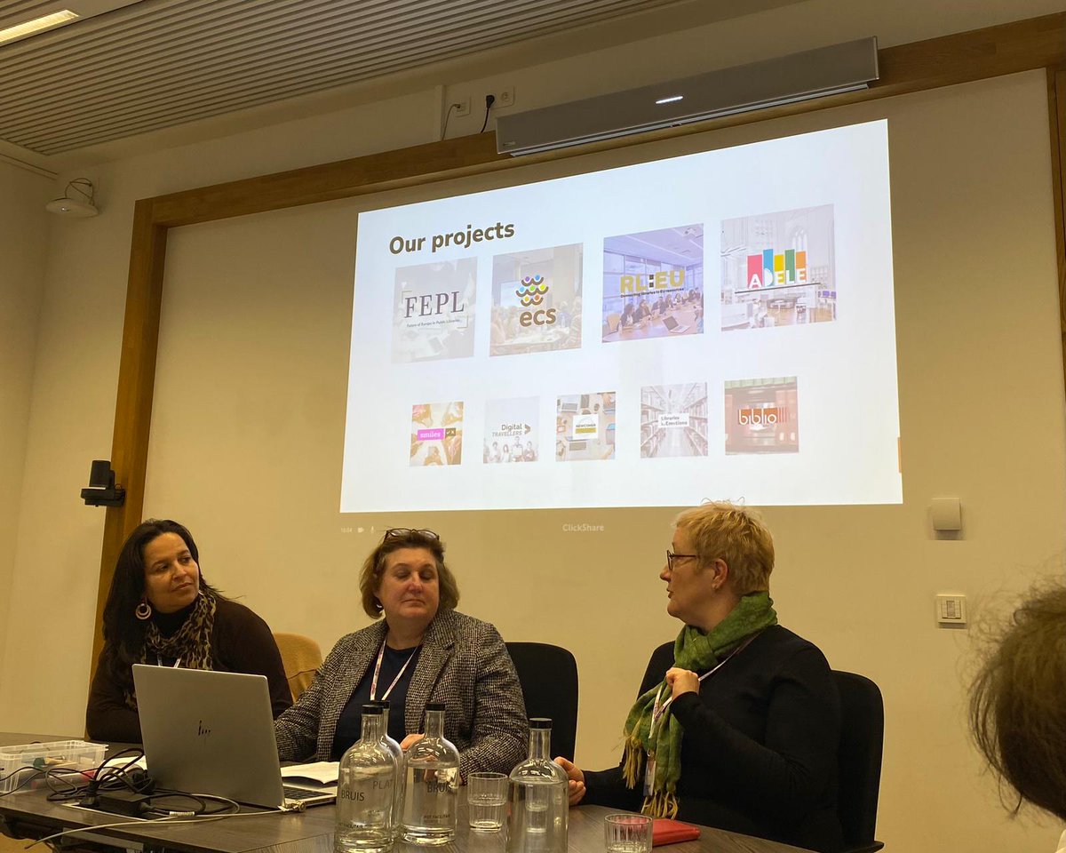 LibrariesEU's tweet image. 📌 PL2030 Director @ilonadkish gave an overview of the European library landscape, PL2030 projects, and presented the Guerilla Education for Librarians (GEL) initiative from Prelog Library in Croatia 🇭🇷. 

#MLMatters (🧵/2)