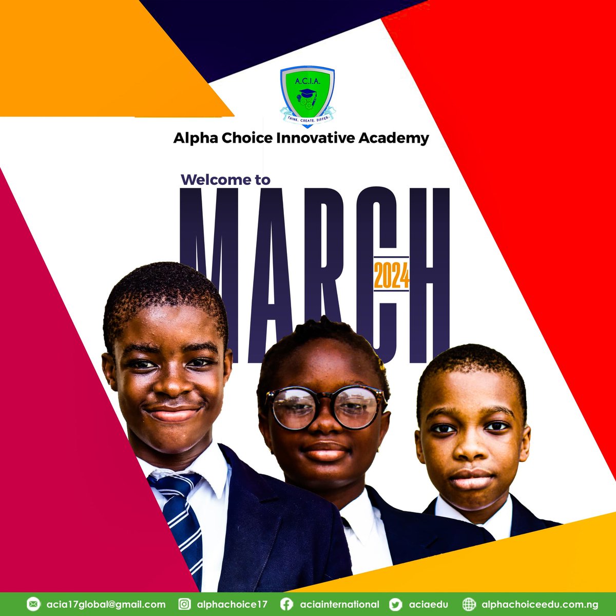 Aciaedu's tweet photo. Marching into a month of new beginnings! 
Happy New Month of March, everyone!
#alphachoiceinnovatieacademy 
#NewMonth #MarchOn https://t.co/bxIX1P9fUg