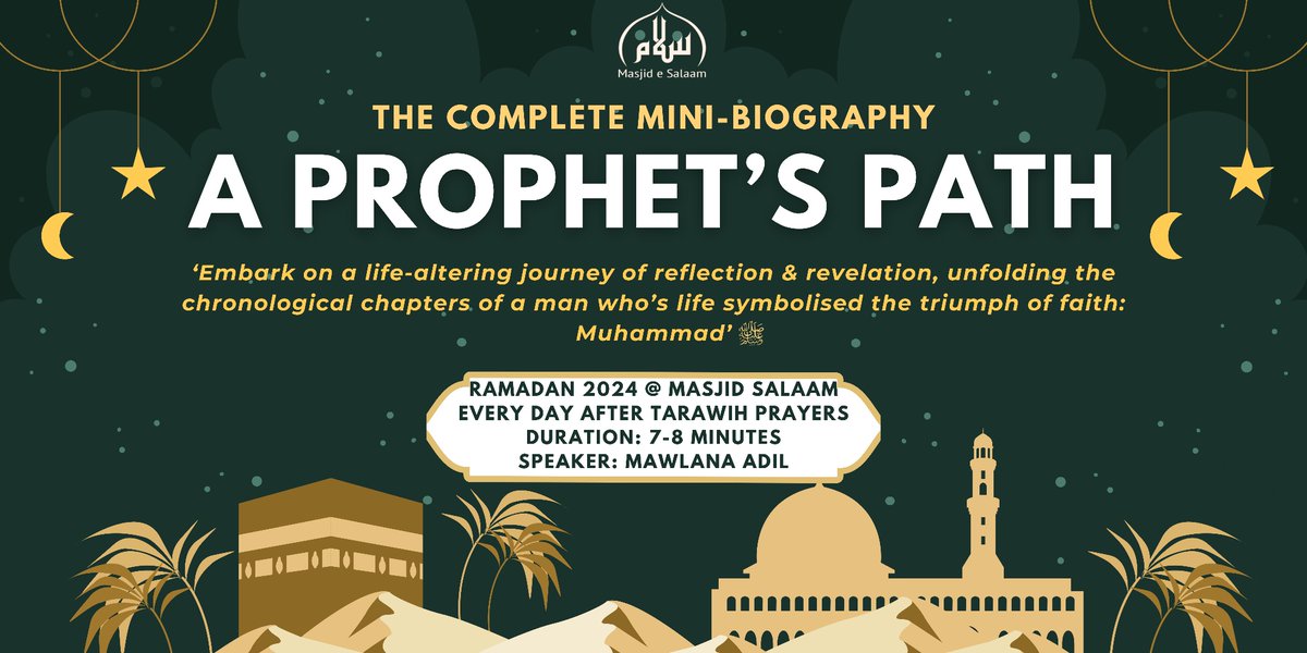 Road to Ramadan

Item Two - Sīrah Crash Course

Is there a better time to grow your affinity with the Prophet ﷺ than the month in which his mission began? 

Join us everyday, after tarāwīh, as we chart his inspirational journey in short bite-size sessions.