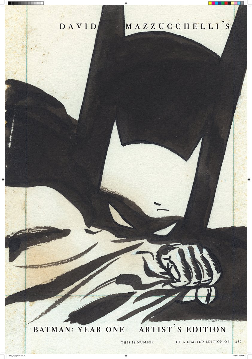 Many have asked if David Mazzucchelli's Batman: Year One Artist's Edition will have a limited edition. It will.