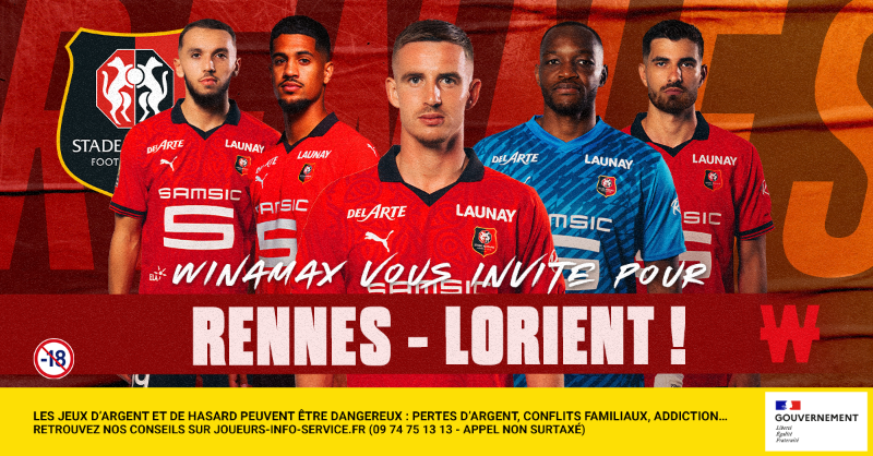 WinamaxSport's tweet photo. ⚽️ 2 places VIP sont à gagner pour @staderennais - Lorient, dimanche 3/03 à 17h05 !

🎁 Pour participer : retweetez ce tweet, suivez @WinamaxSport et répondez avec votre pseudo Winamax.

👉 Tirage au sort à 14h00 !

📄 Règlement > https://t.co/wPW0ACrUgt https://t.co/dP0Vrn4A9p