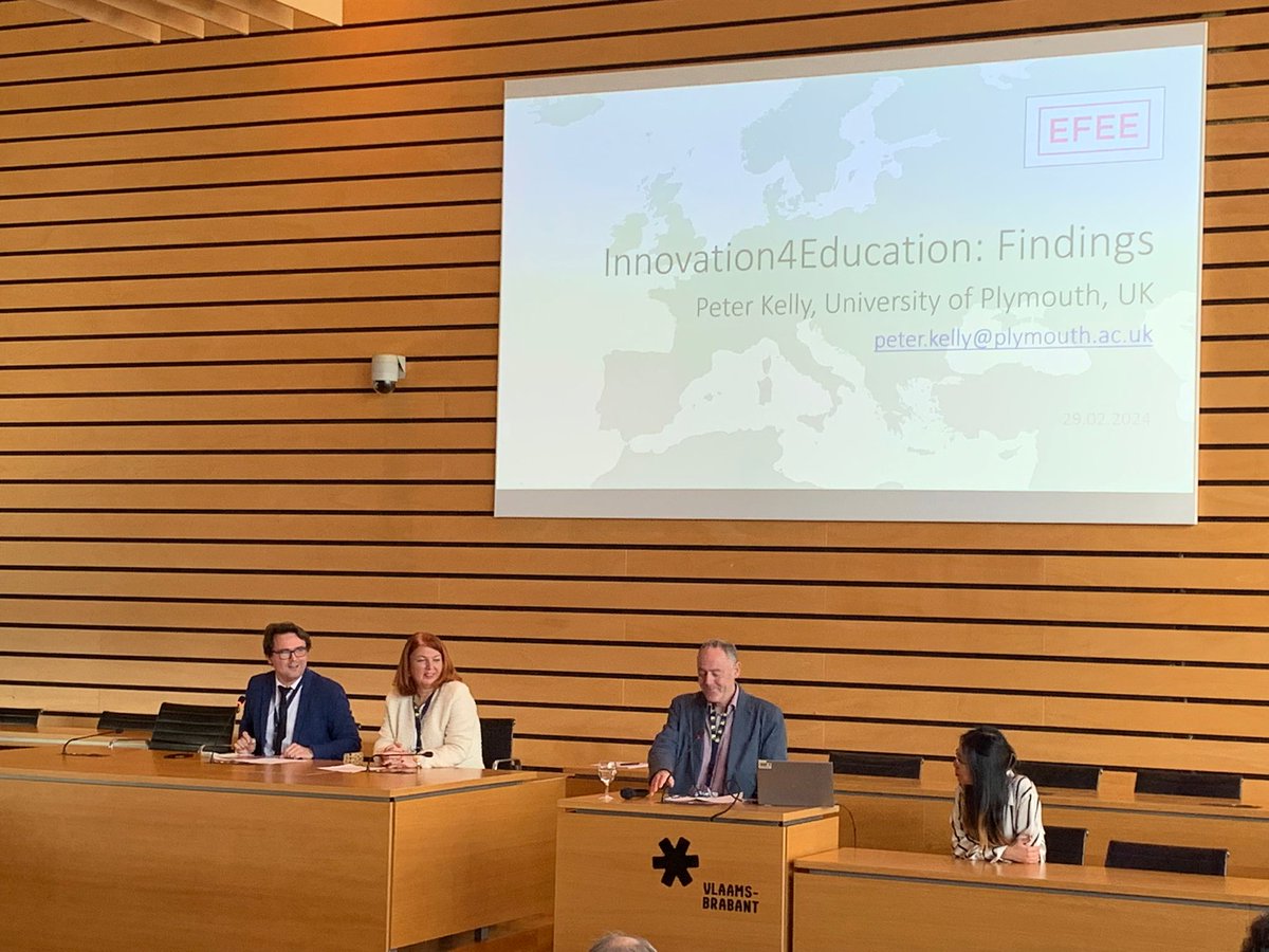 EFEE_EU's tweet photo. 📊 Dive into the research findings! After two years of research, Peter Kelly from the University of Plymouth
@PlymUni will present the project research results. The results showcased innovative practices shaping the future of education. #EducationResearch #EFEE https://t.co/bnuHG1VDKD
