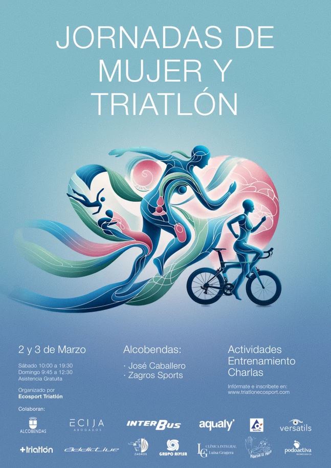 Jornada Mujer y Triatlón  👩🏊‍♀️🚴‍♀️🏃‍♀️
📅Domingo 3 de Marzo
📍 Zagros Sports La Moraleja.
Jornada organizada por <a href="/TriEcosport/">Ecosport Triatlon</a>
#BeZagros #SaludZagros #triatlón #mujer <a href="/Alcobendas_ayto/">Ayuntamiento Alcobendas</a>