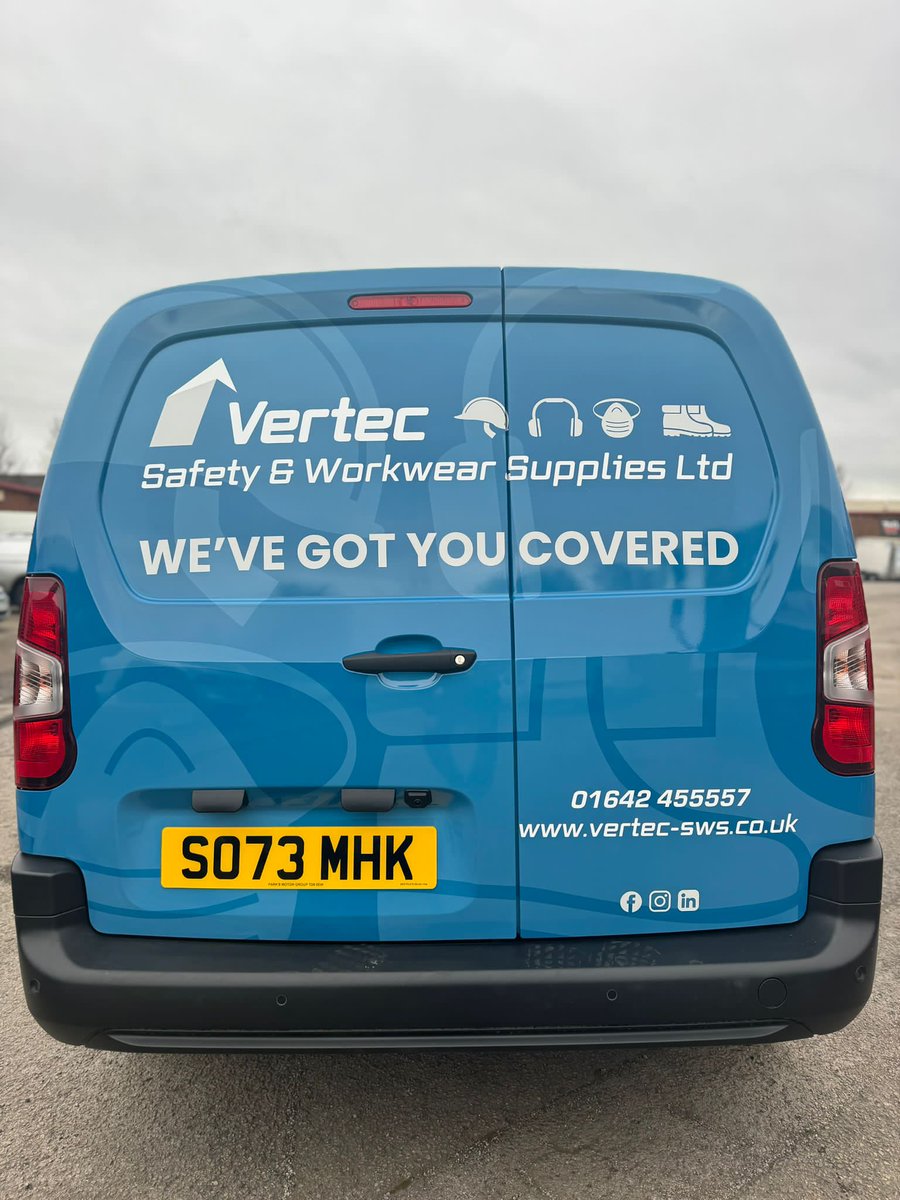VertecSafety's tweet photo. New wheels courtesy of Agility Fleet and wrapping by Screentech. Keep an eye out for our van on the roads of #Middlesbrough! https://t.co/pOqdr7v8hs