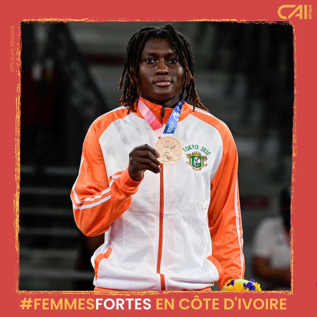 Fortes dans les bras💪🏾&amp; dans la tête🧠: En mars, nous célébrons les #FemmesFortes!

Débutons par Ruth Gbagbi🇨🇮, championne🌍de taekwondo🥋

🏅2 fois championne du monde
🏅 7 fois championne d'Afrique
🏅 2 fois médaillée olympique

Une véritable inspiration pr les jeunes filles👏🏿