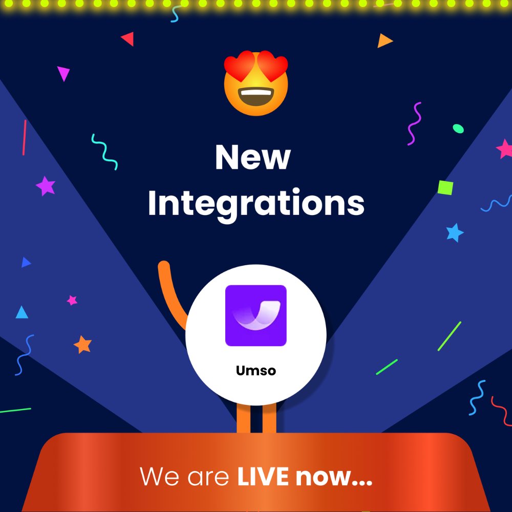 Now integrate @umsohq with 1100+ apps with just one click using Integrately! Spend less time on repetitive tasks and more on things that matter most to you. Choose from over 930 ready automations and get started - integrately.com/integrations/u… #1ClickIntegrations #NoCode