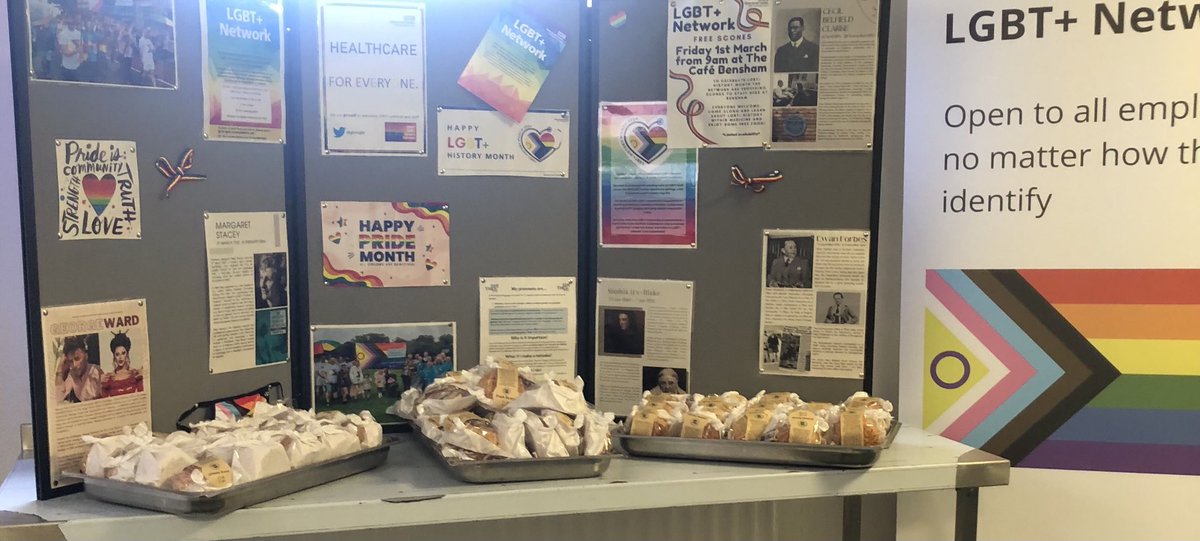 It’s LGBT+ History Month and we have scones for anyone at Bensham until 11! ⁦@QeFacilities⁩ ⁦@QEGatesheadAHPs⁩ ⁦@Gateshead_NHS⁩ 🏳️‍🌈🏳️‍⚧️🌻😊🌈