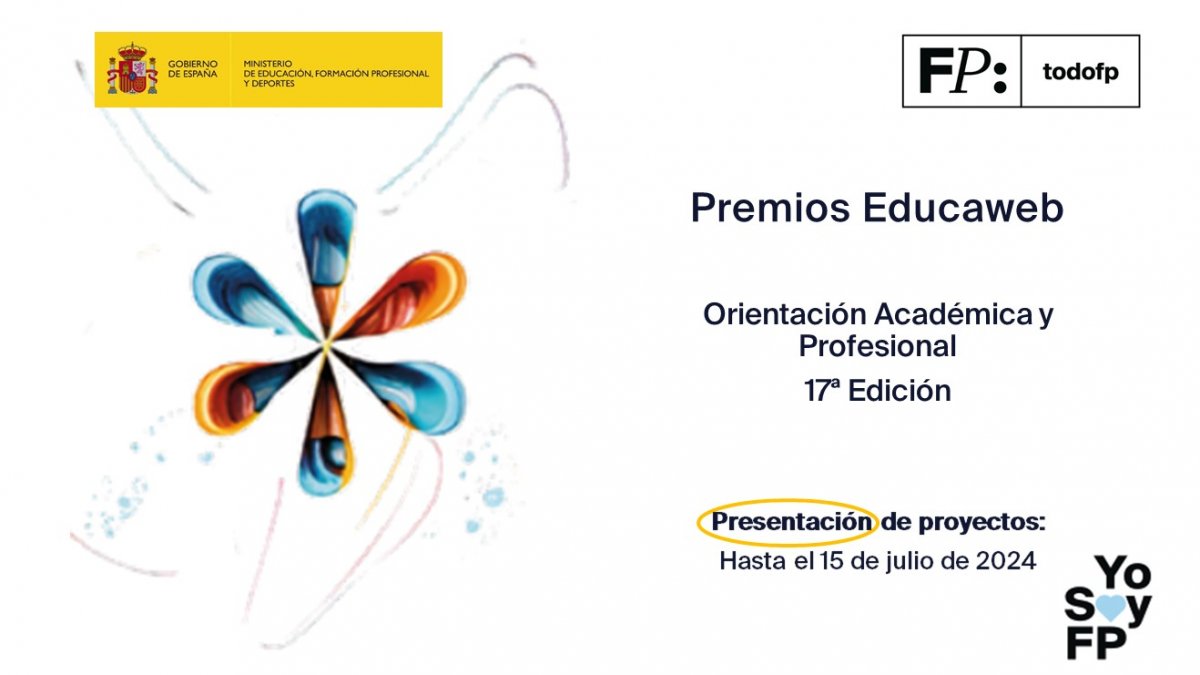 todofp's tweet photo. 📢 Abierta la convocatoria para presentarse a la 17ª edición de los Premios #Educaweb de Orientación Académica y Profesional.
#TodoFP #YoSoyFP
🔴 Puedes presentar tu proyecto hasta el 15 de julio de 2024.
🔎https://t.co/WtedFCOaZ6 https://t.co/janNB26Wya