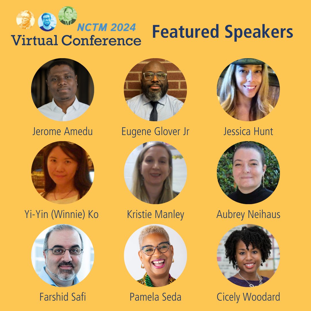 Meet the featured speakers for the 2024 Virtual Conference! 🎉 Learn more about their sessions here: nctm.link/VCspeakers Save up to $50 when you register by 11:59 PT today: nctm.link/8PCn6