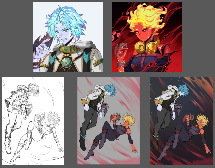 #zokioartcommission update. This process has been incredible. The artists check in at each major phase. Progressing quickly. Don't fade Zokio and the chance to turn your NFTs into commissioned artwork. And, YOU own the IP!! <a href="/zokioverse/">Zokio</a> @Lotus_zokio <a href="/Medregeth/">MedReg.ᵉᵗʰ 🩺</a> #zokioshowcase