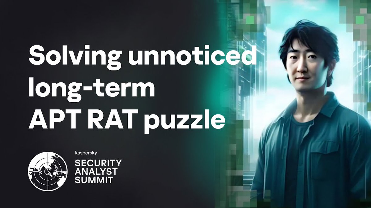 kaspersky's tweet image. USB attacks can pose a significant threat to businesses - which is exemplified by TA410&apos;s &apos;Operation USBFlowing&apos; campaign.

Hiroshi Takeuchi recently analysed the FlowCloud malware, which is targeting Japanese orgs &amp;amp; presented at #TheSAS2023.

Watch now ⇒ youtube.com/watch?v=TSQqvH…