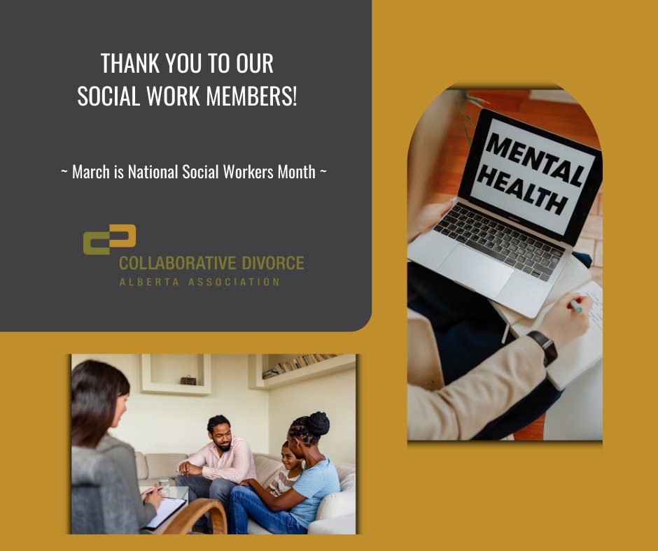 DivorceAb's tweet image. Thank you to our Mental Health Professionals, Social Workers, and those who assist those on the collaborative divorce path to ensure it is as emotionally sound as possible.

#SocialWorkersMatter #CollaborativePractice