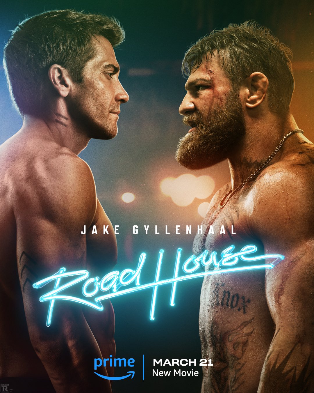 Jake Gyllenhaal & Conor McGregor in niuewe Roadhouse 2024 poster