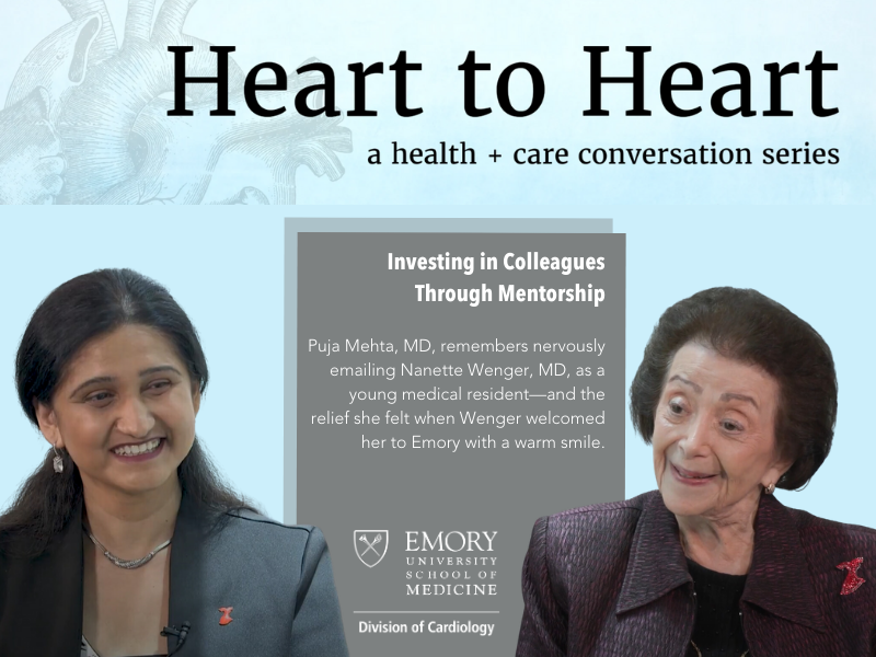 🎬️As we wrap up #HeartMonth and transition into #WomensHistoryMonth this March, we not only want to recognize Drs. Mehta and Wenger (@emoryheart) for their advancements in cardiology, but also their impact as women in medicine. Watch 📽️: bit.ly/3UYhJuT