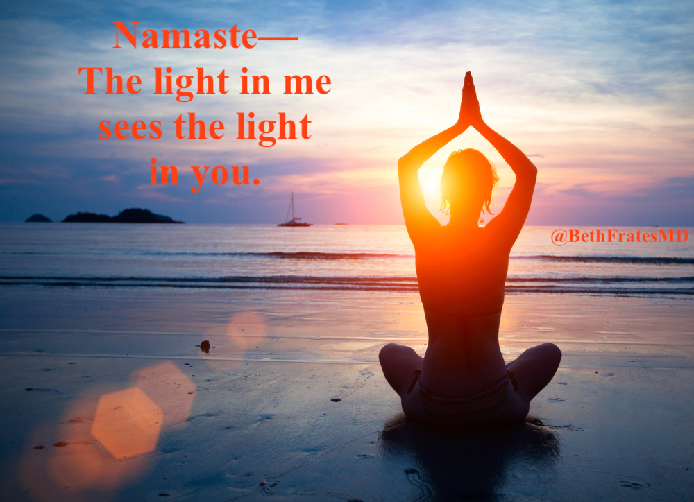 There's something so wonderful about the greeting, namaste. I love the notion of the light in me seeing the light in you. 🙏 #FridayMorning #FridayFeeling #MindBody #Namaste #Compassion #Kindness #BeKind