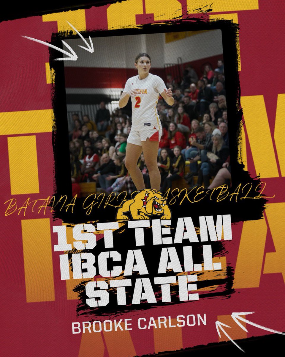 Congrats @Brooke_carlson1 for being named 1st Team All State by the IBCA!!! Brooke was also named 1st Team All State by the AP yesterday as well!