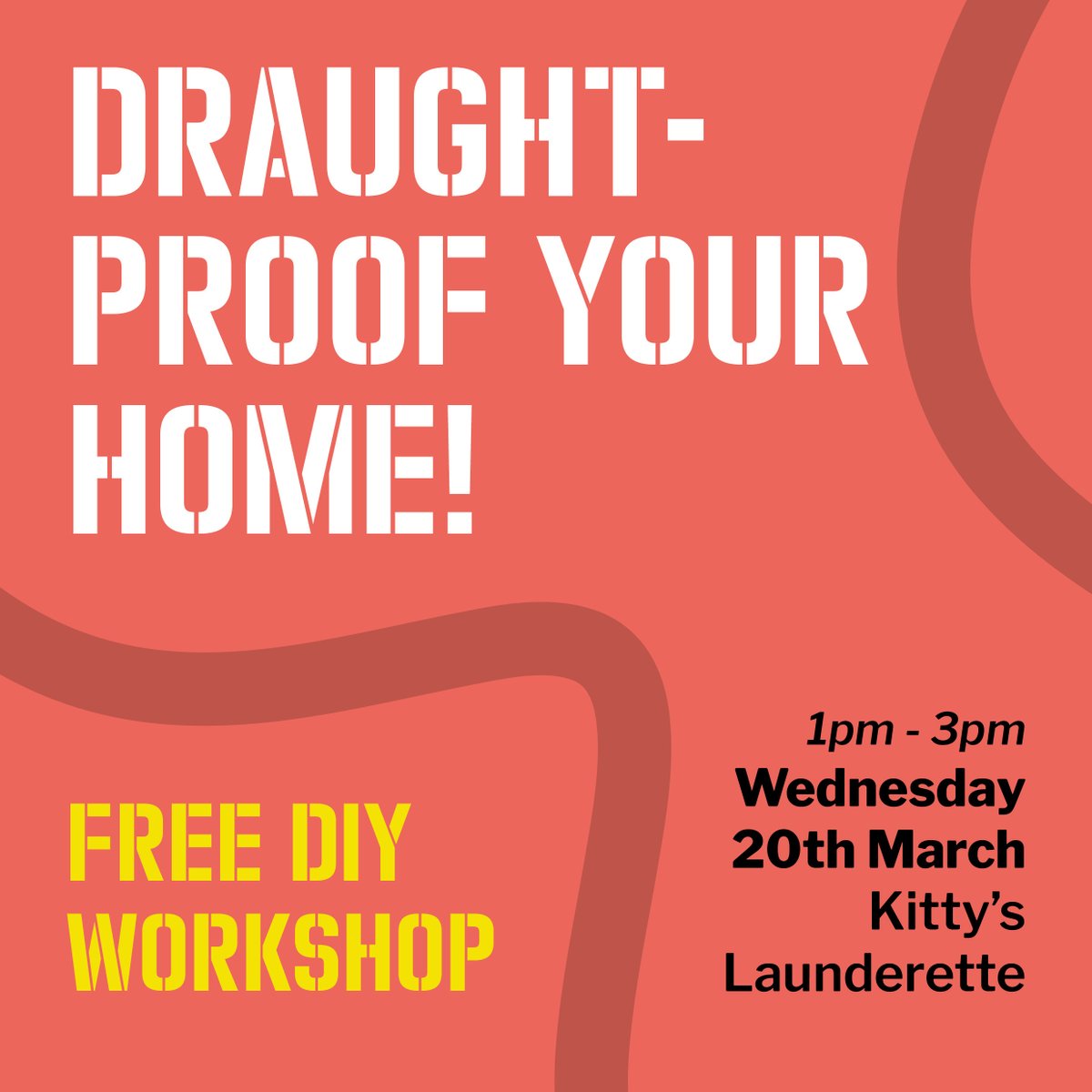 Come along to our Cosy Homes workshop & learn about DIY methods to help keep your house warm on a budget! Wednesday 20th March, 1pm-3pm at Kitty’s Launderette. Book via the link or email rachael.branton@homebaked.org.uk for more info. eventbrite.co.uk/e/diy-draught-…