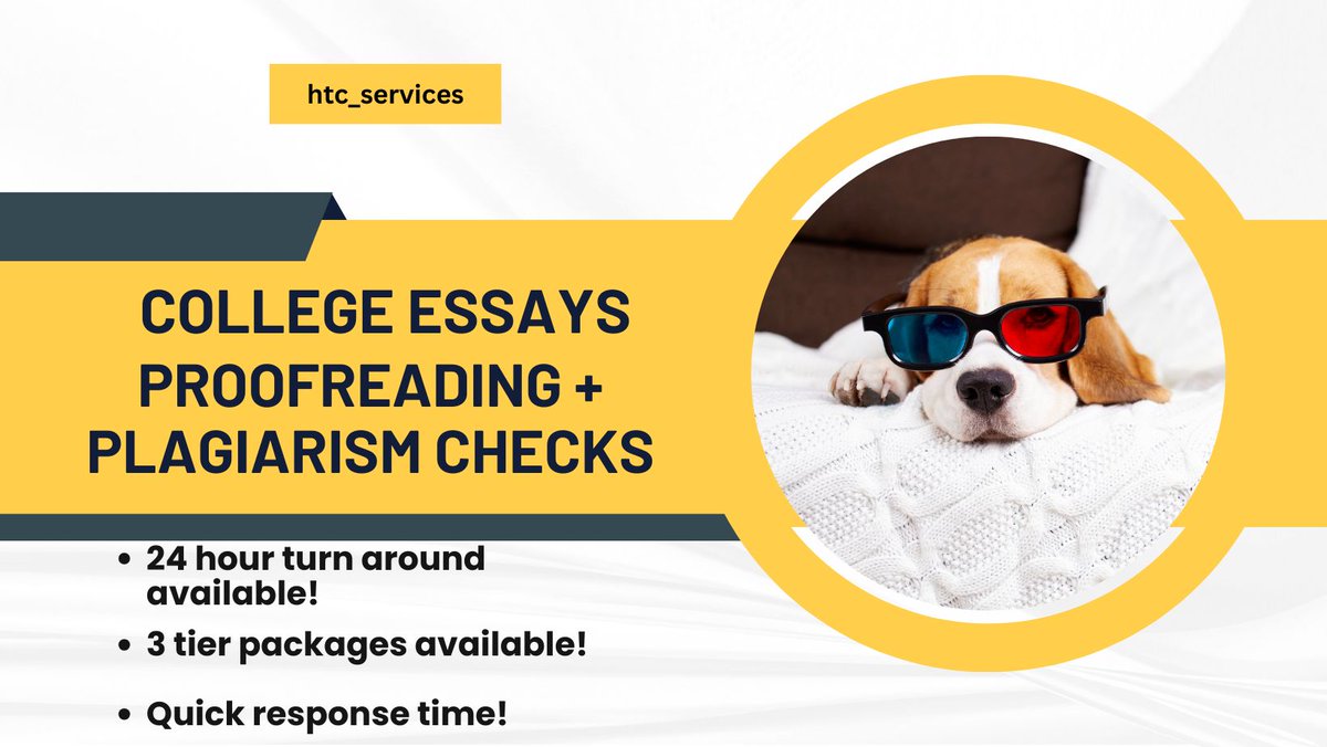 Crafting the perfect college essay? Let me help you make it shine! Check out my gig on #Fiverr for expert essay proofreading services. #CollegeEssay #HTC_Services fiverr.com/s/49QjAl