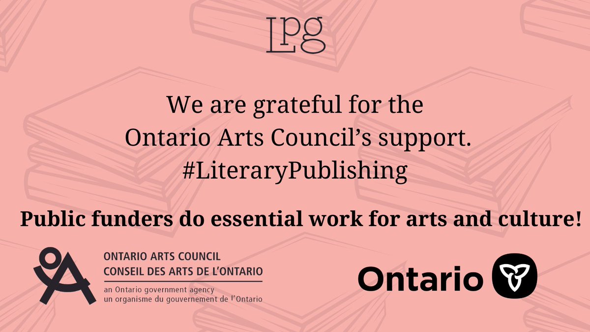 Thank you, @ONArtsCouncil! cc: @JILLSLASTWORD