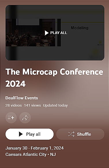 The Microcap Conference 2024 Symposium - view all 28 sessions 

loom.ly/4fJxNqw

#TheMicrocapConference #microcaps #microcapinvesting #microcapinvestor #smallcaps